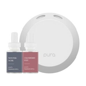 PURA 4 Smart Fragrance Diffuser with Cranberry Fizz & Winter Noir Refills NEW